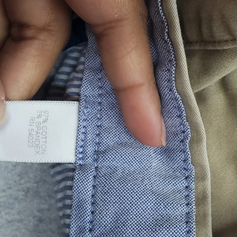 Banana Republic Men Pants 35X32 Khaki Chino Twill Kentfield Pant Button 30